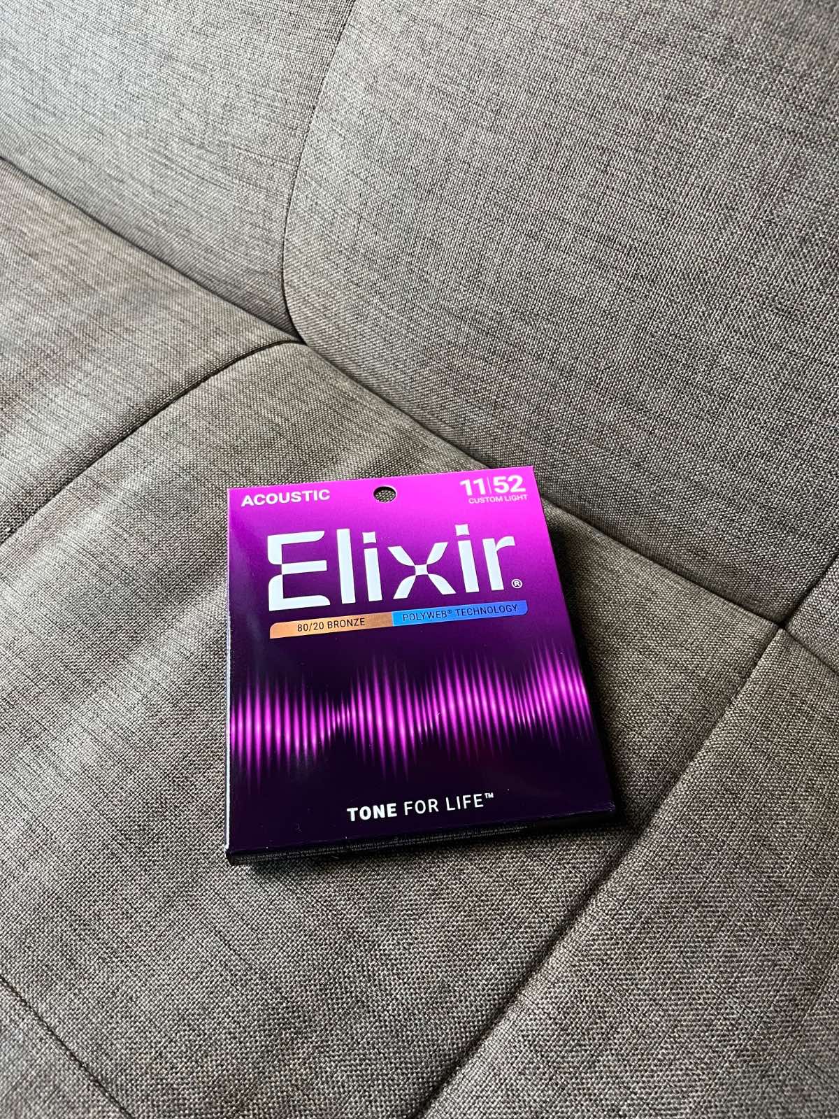 Elixir 11025 Polyweb 80/20 Bronze Acoustic Guitar Strings 11-52