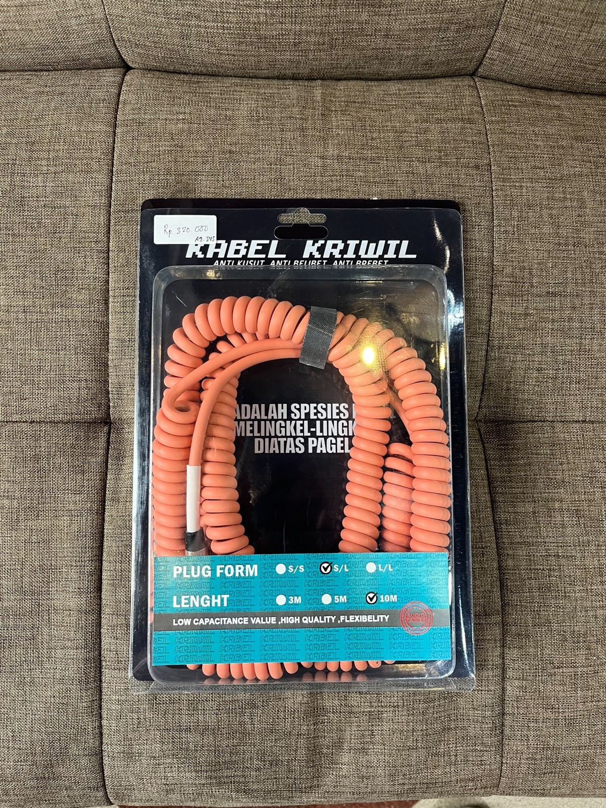 Kabel Kriwil 10M Mandarin Orange