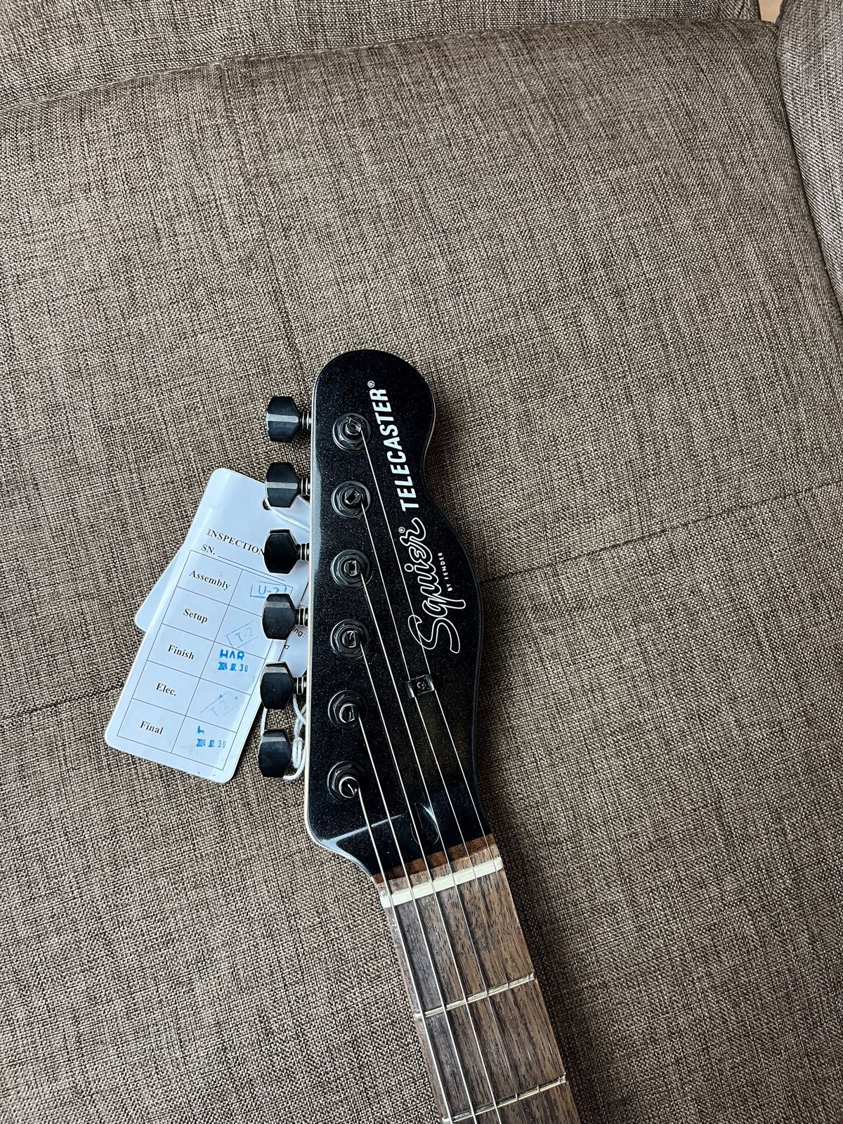 Squier FSR Affinity Series HH Telecaster Electric Guitar, Laurel FB, Metallic Black