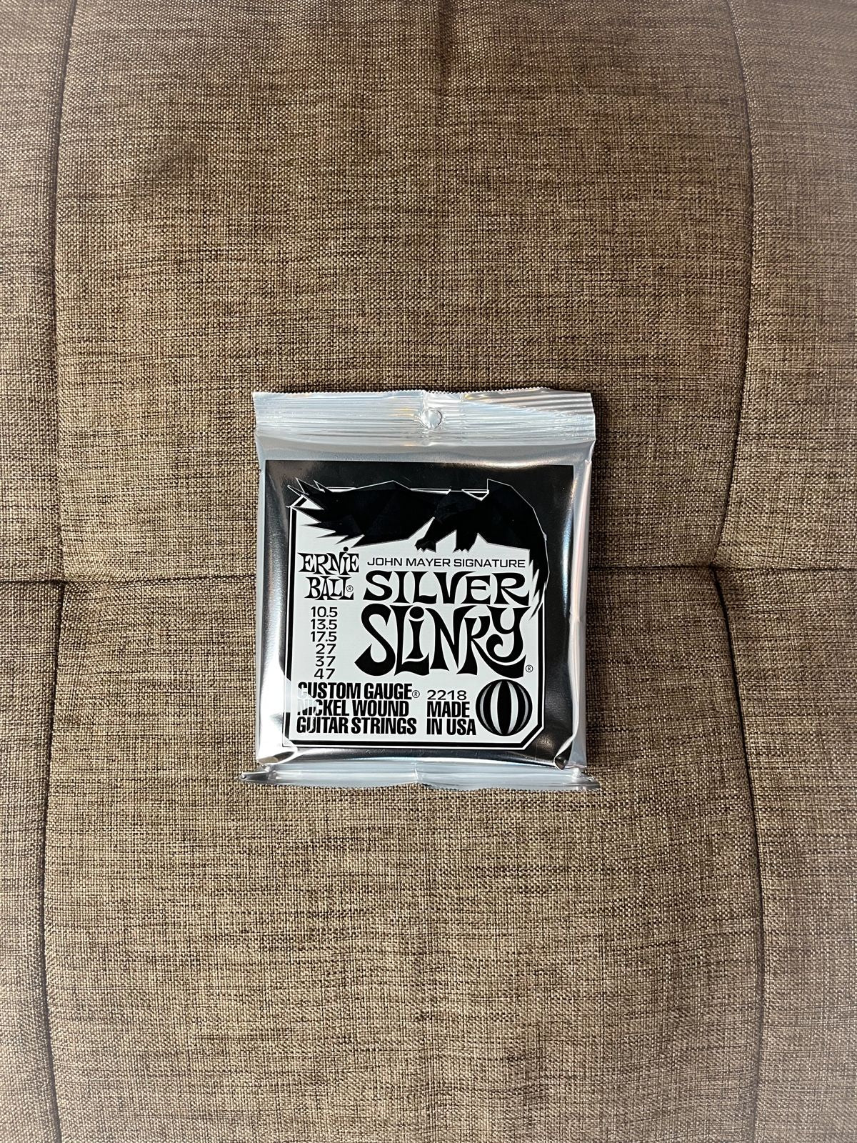 Ernie Ball John Mayer Silver Slinky Nickel Wound Electric Guitar Strings, 10.5-47