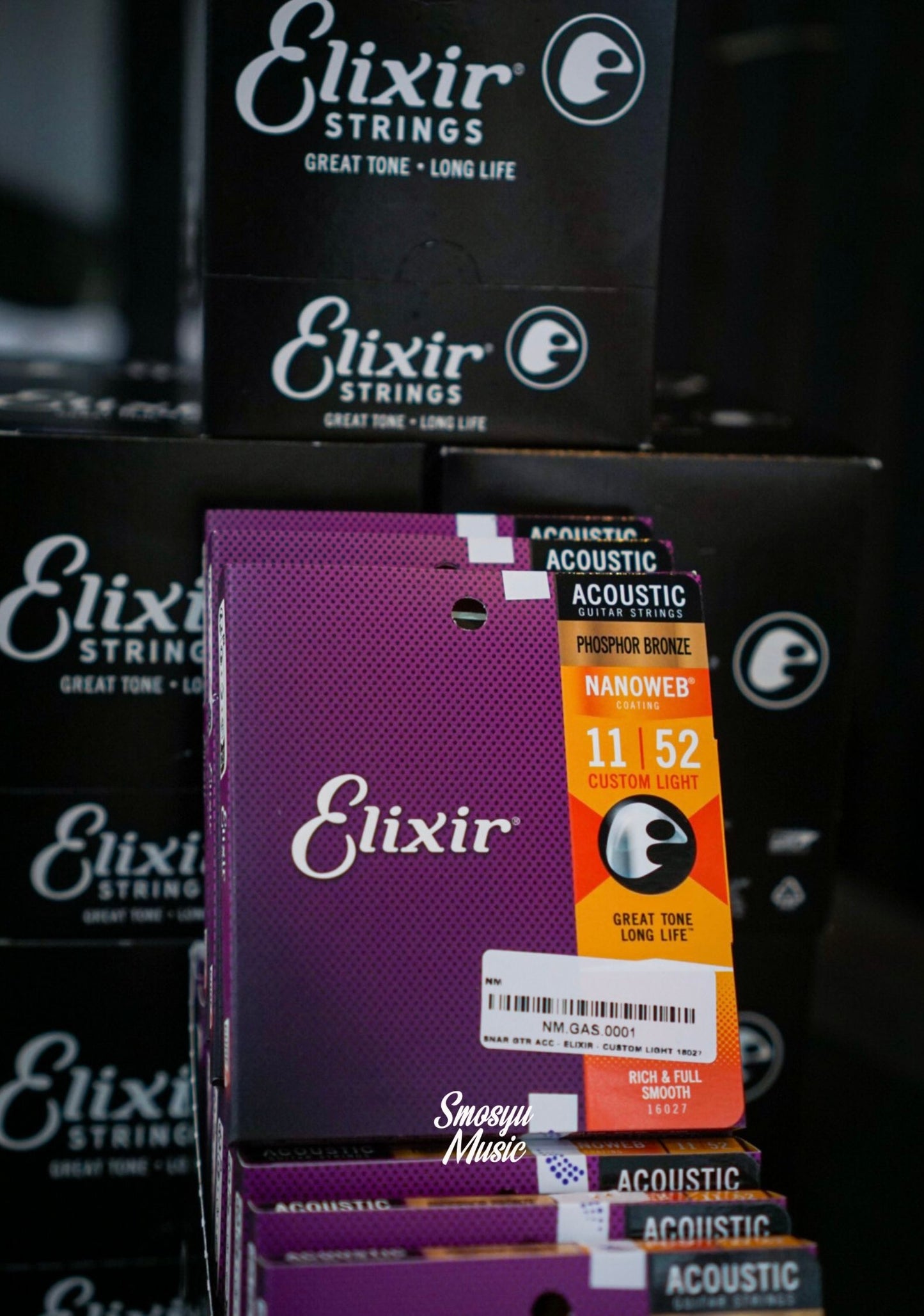 Senar Elixir Acoustic Guitar Strings Phosphor Bronze Nanoweb 011-052