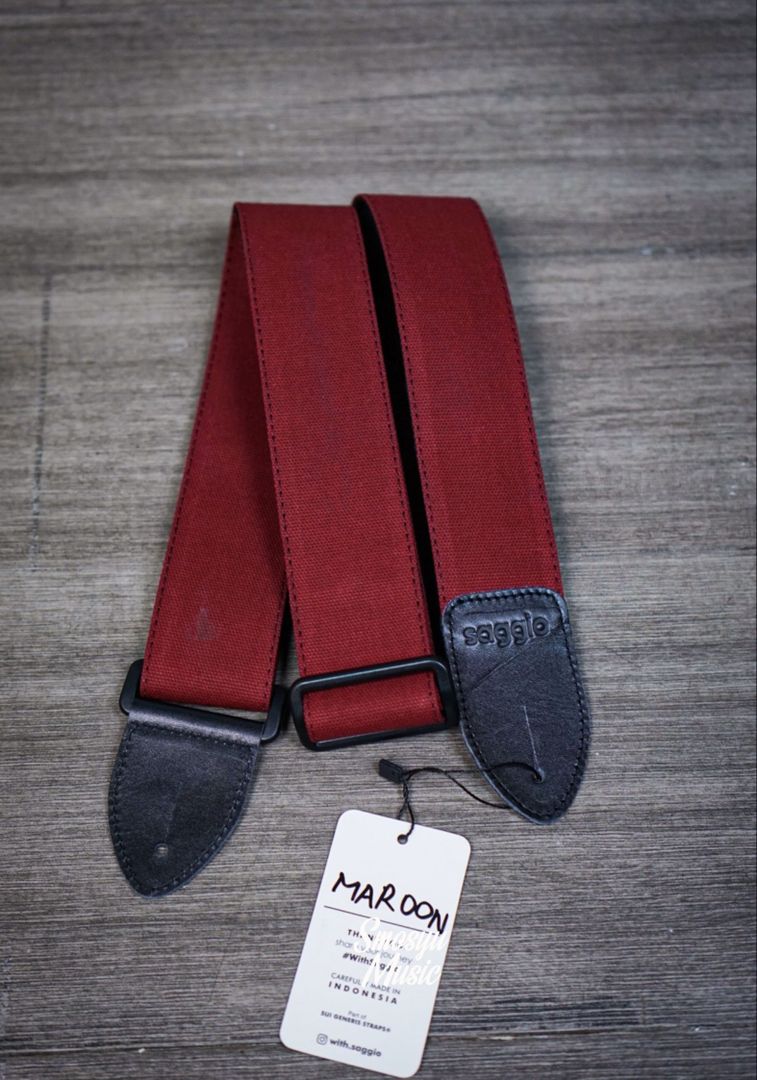Strap Guitar Saggio Maroon