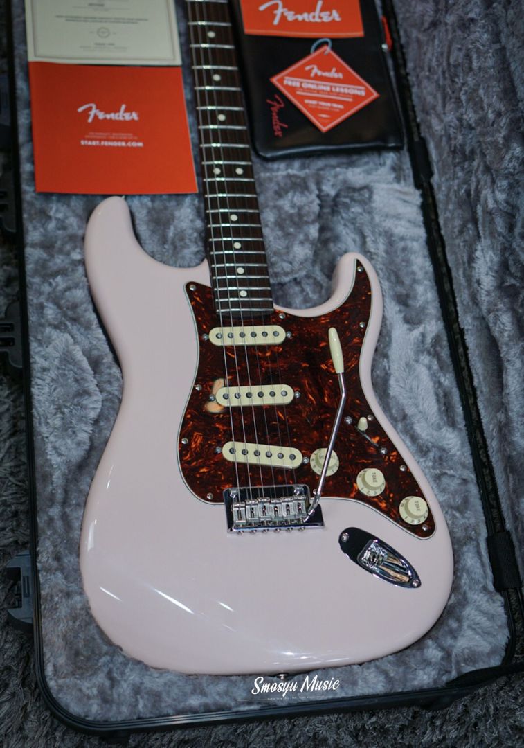 Fender Limited Edition American Professional II Stratocaster Rosewood Neck Shell Pink W/ Customshop Fat 50s Pickups