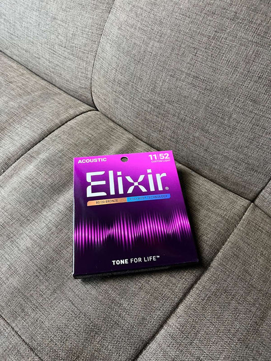 Elixir 11025 Polyweb 80/20 Bronze Acoustic Guitar Strings 11-52