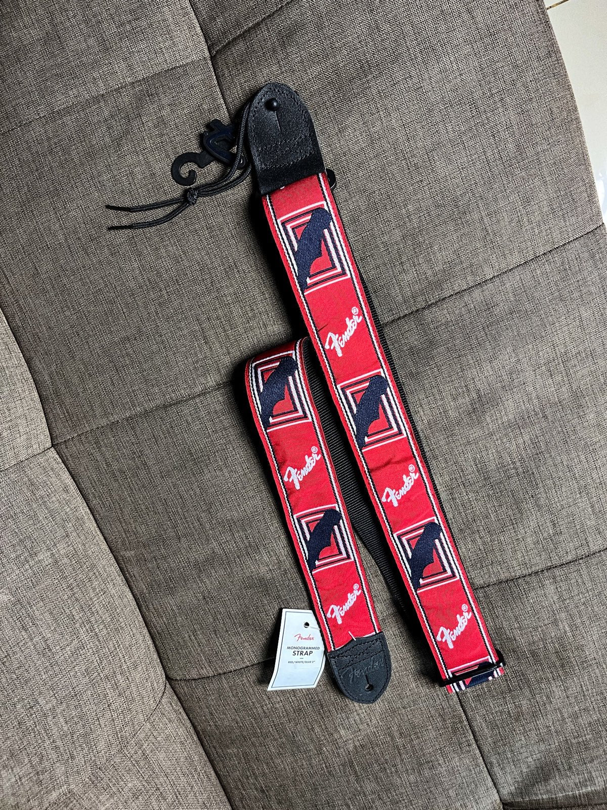 Fender 2 Inch Monogrammed Strap - Red/White/Blue