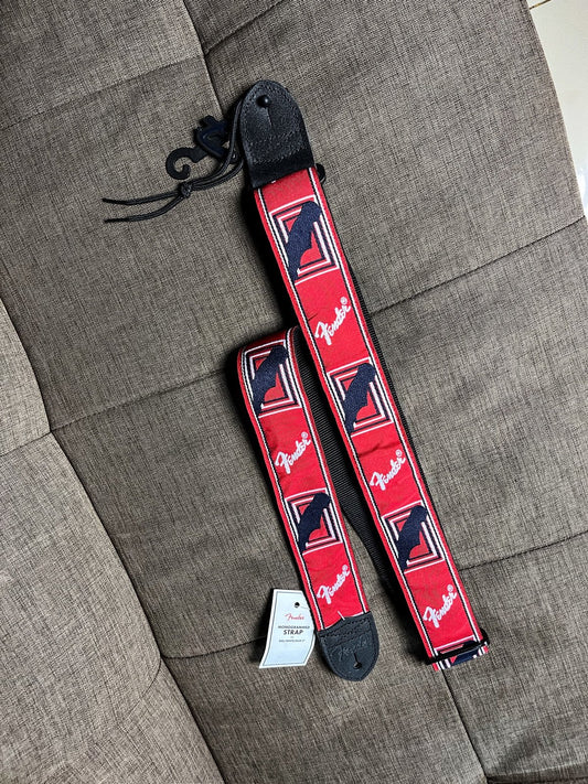 Fender 2 Inch Monogrammed Strap - Red/White/Blue