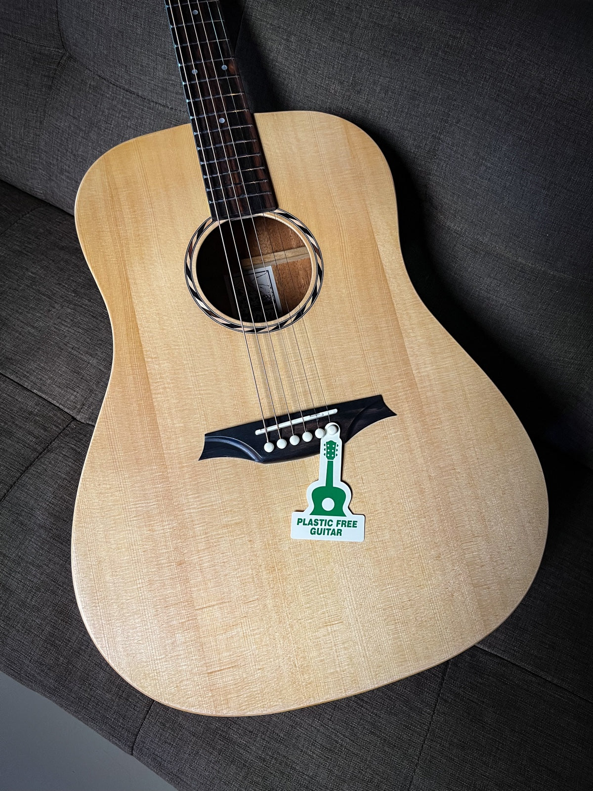 BROMO DREADNOUGHT, PLASTIC CUITAR, NATURAL, SOLID SRUCE TOP
