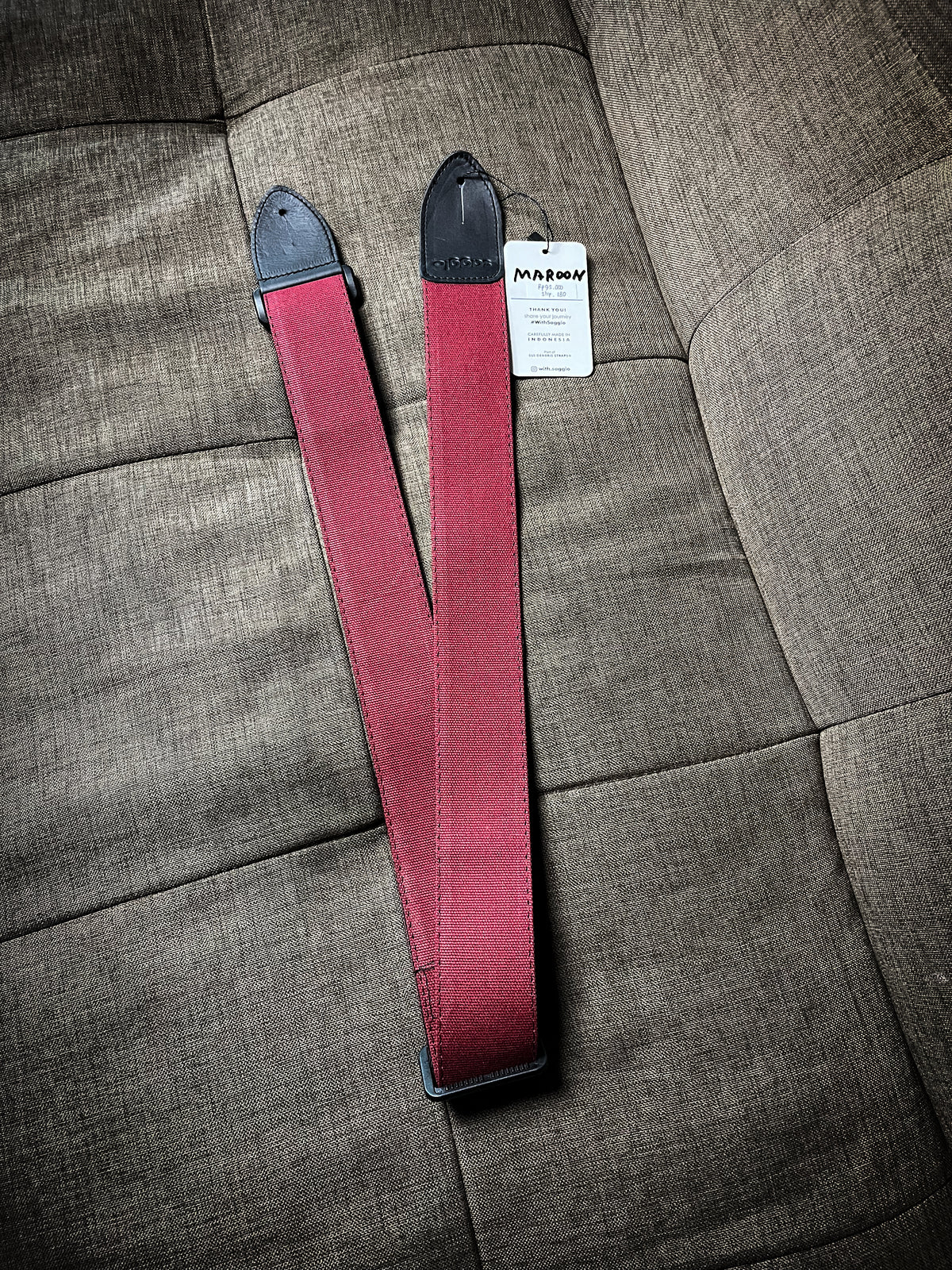 MAROON "SAGGIO STRAPS"