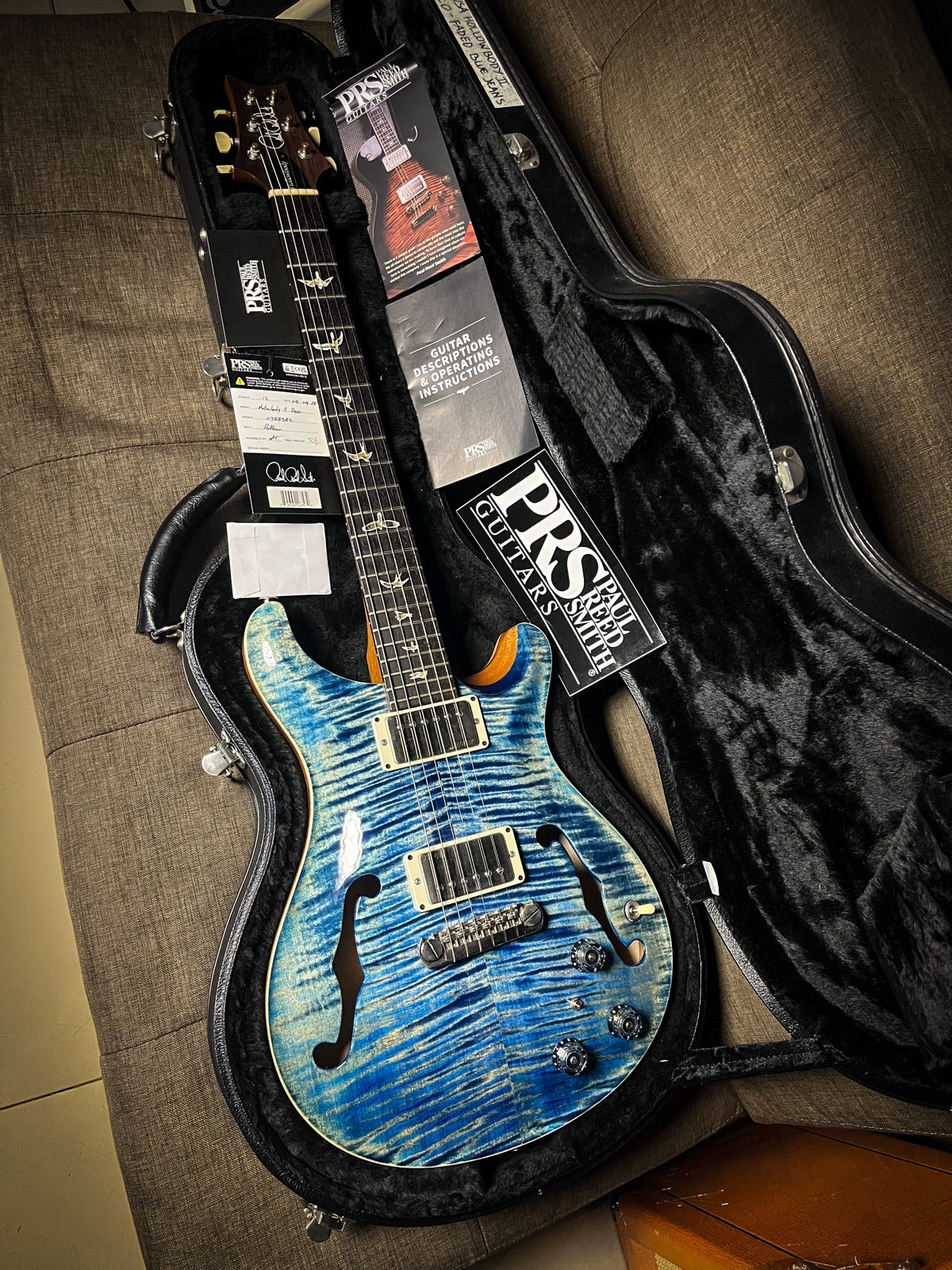 PRS Hollowbody II Piezo USA Fade Blue Denim