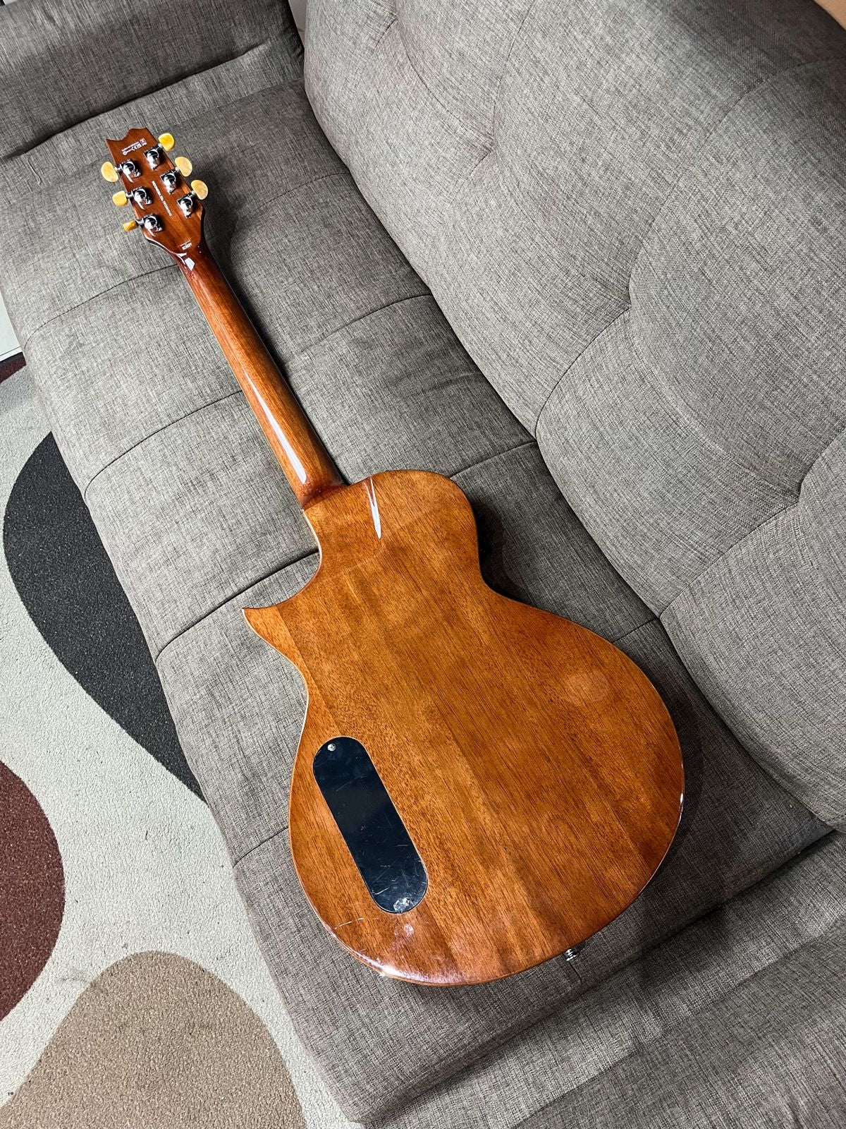 ESP LTD TL-6FM Thinline Acoustic Aqua Marine Burst
