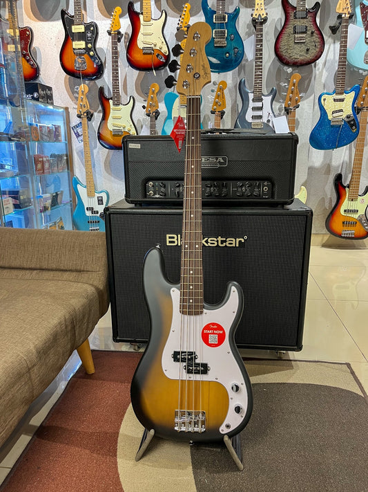SQUIER DEBUT SERIES PRECISION BASS, LAUREL FB, 2 COLOUR SUNBURST