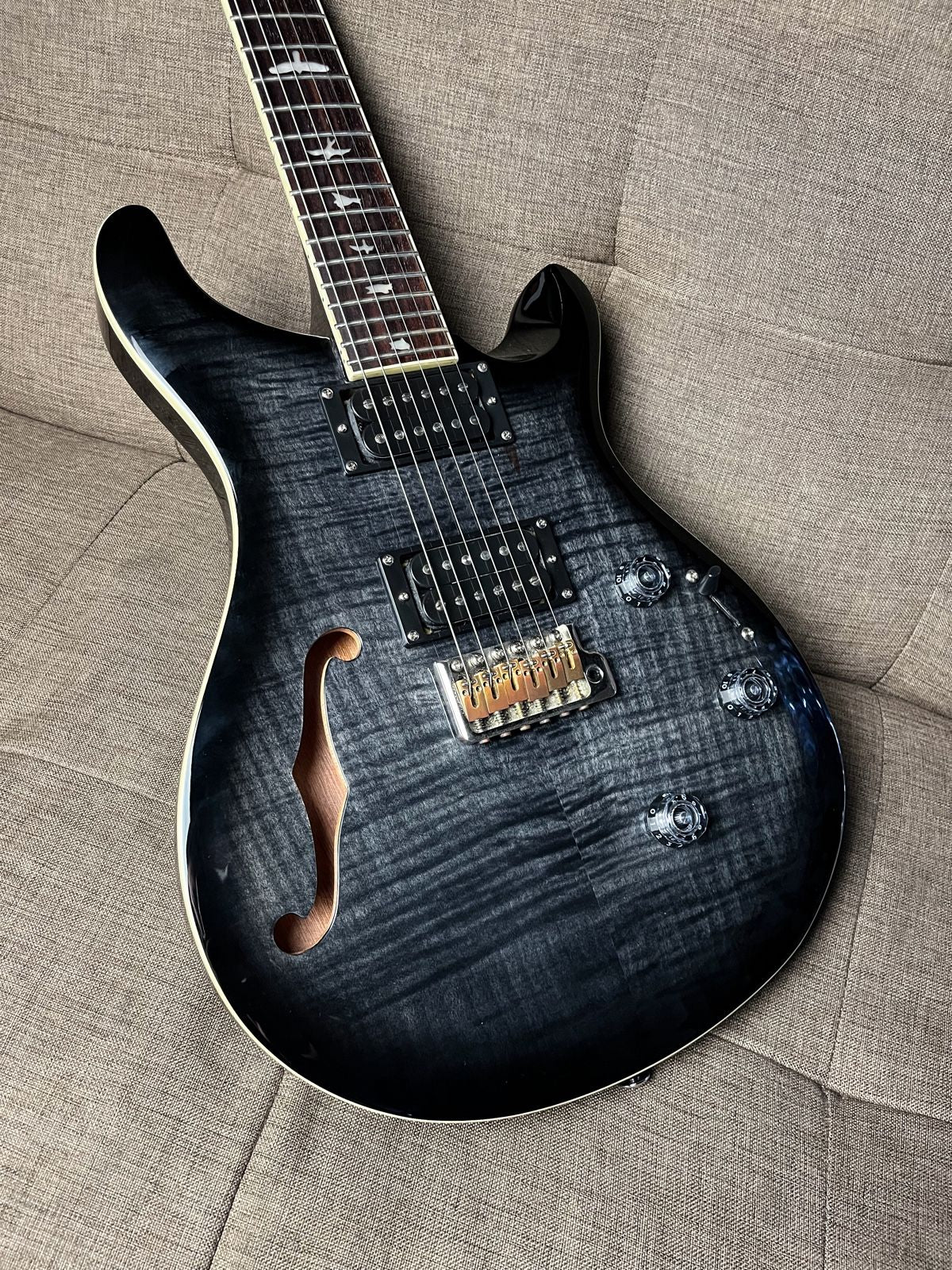 PRS SE Custom 24 Semi Hollow Piezo Charcoal Burst