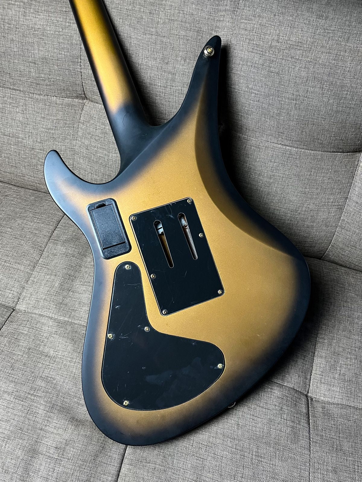 Schecter Synyster Gates Custom S in Satin Gold Burst with Sustainiac