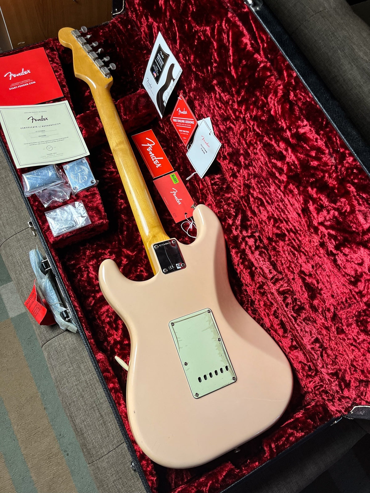 Fender stratocaster american original 60s shell pink