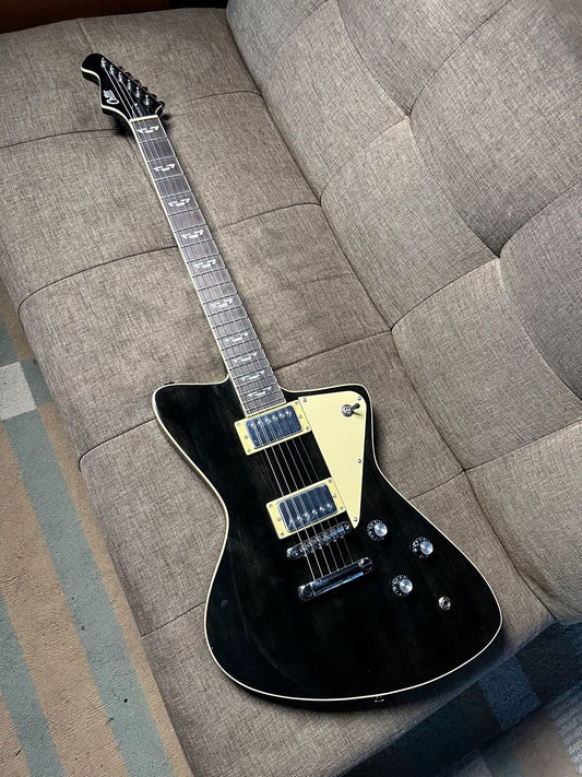 GUITAR ELEKTRIK CETTA TRUNYAN SET NECK TRANSPARANT BLACK