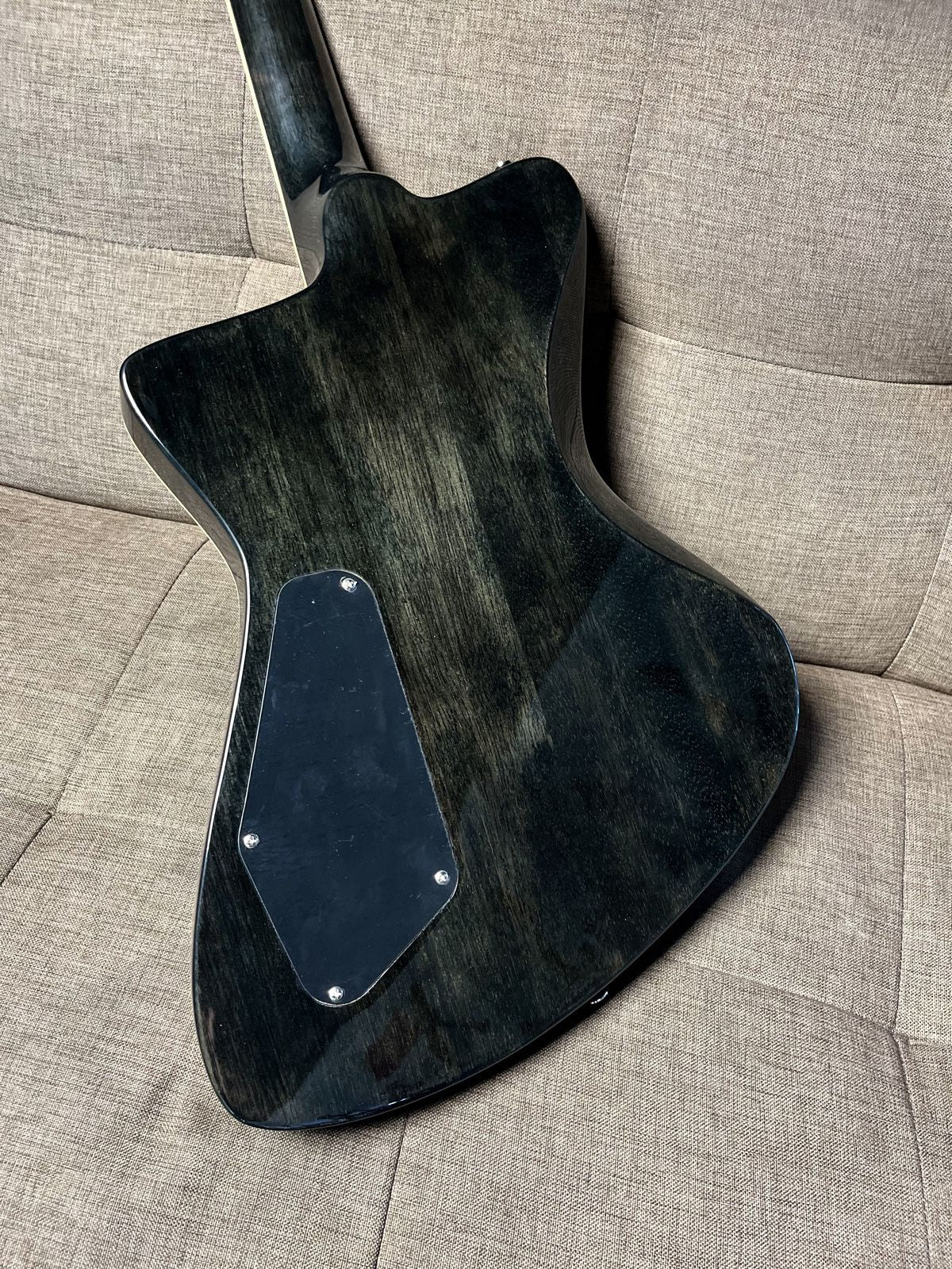 GUITAR ELEKTRIK CETTA TRUNYAN SET NECK TRANSPARANT BLACK