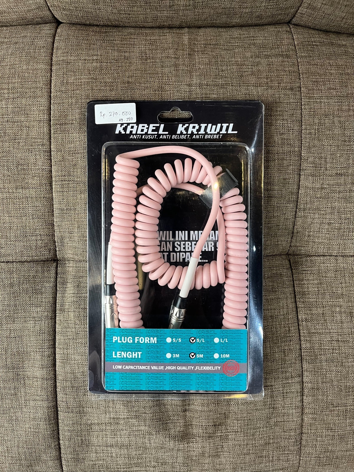 Kabel Kriwil 5M Shell Pink