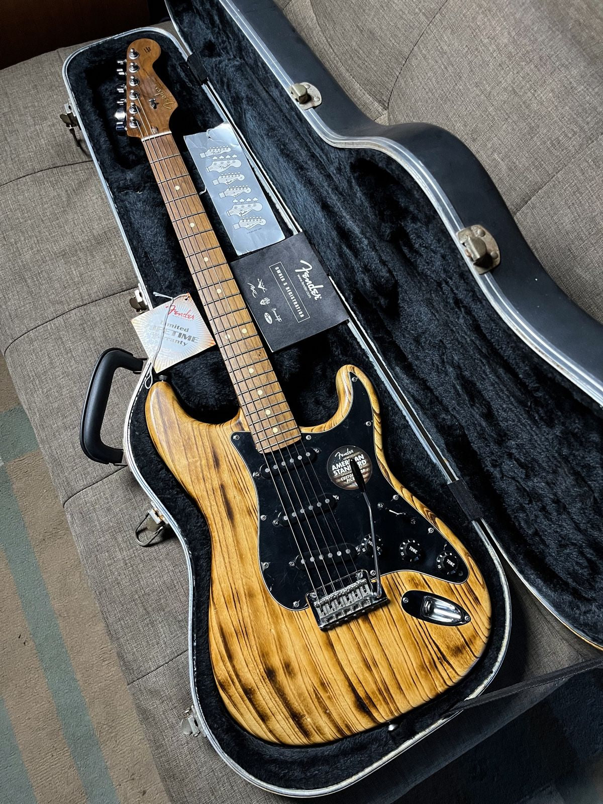 Fender Prototype Stratocaster American Standard- Burnt Natural. Lite ash body & walnut neck