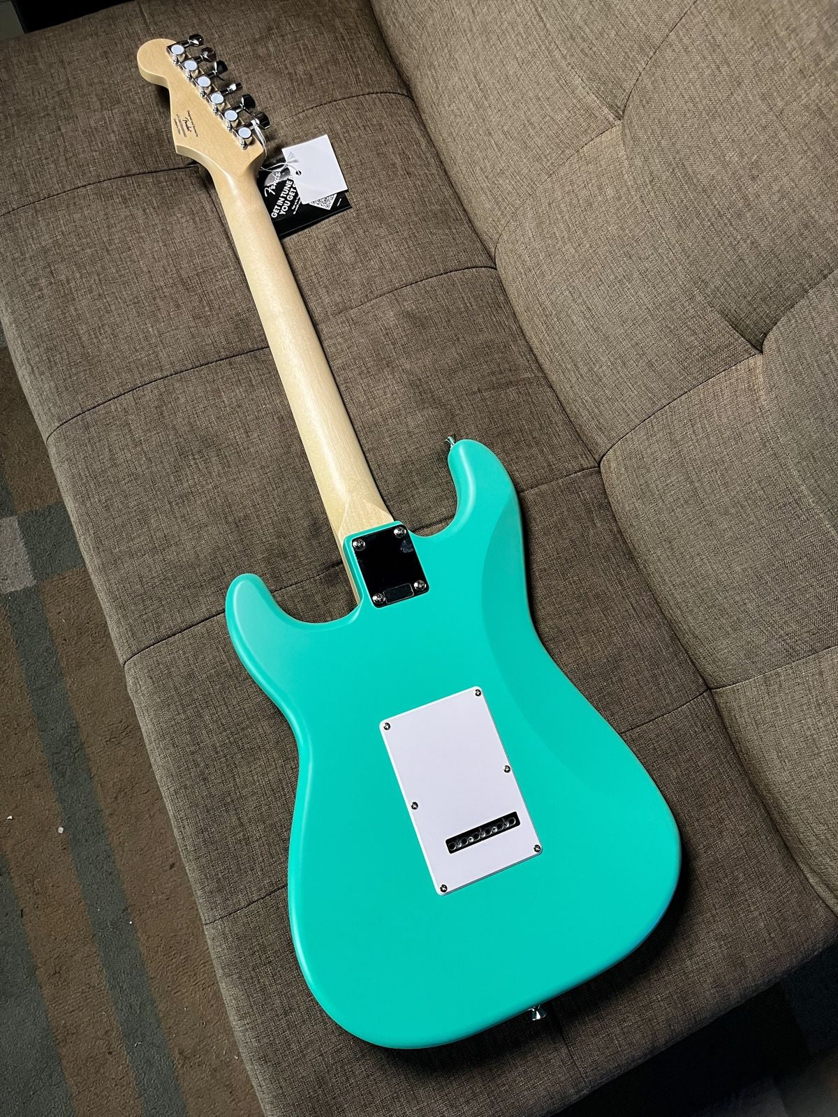 SQUIER DEBUT SERIES STRATOCASTER HSS ELECTRIC GUITAR, LAUREL FB, SEA FOAM GREEN