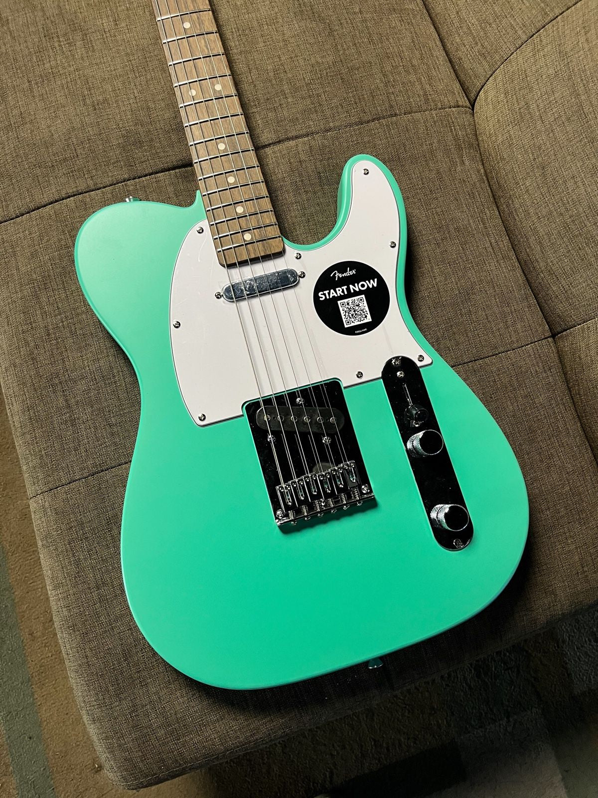 SQUIER DEBUT SERIES TELECASTER ELECTRIC GUITAR, LAUREL FB, SEA FOAM GREEN