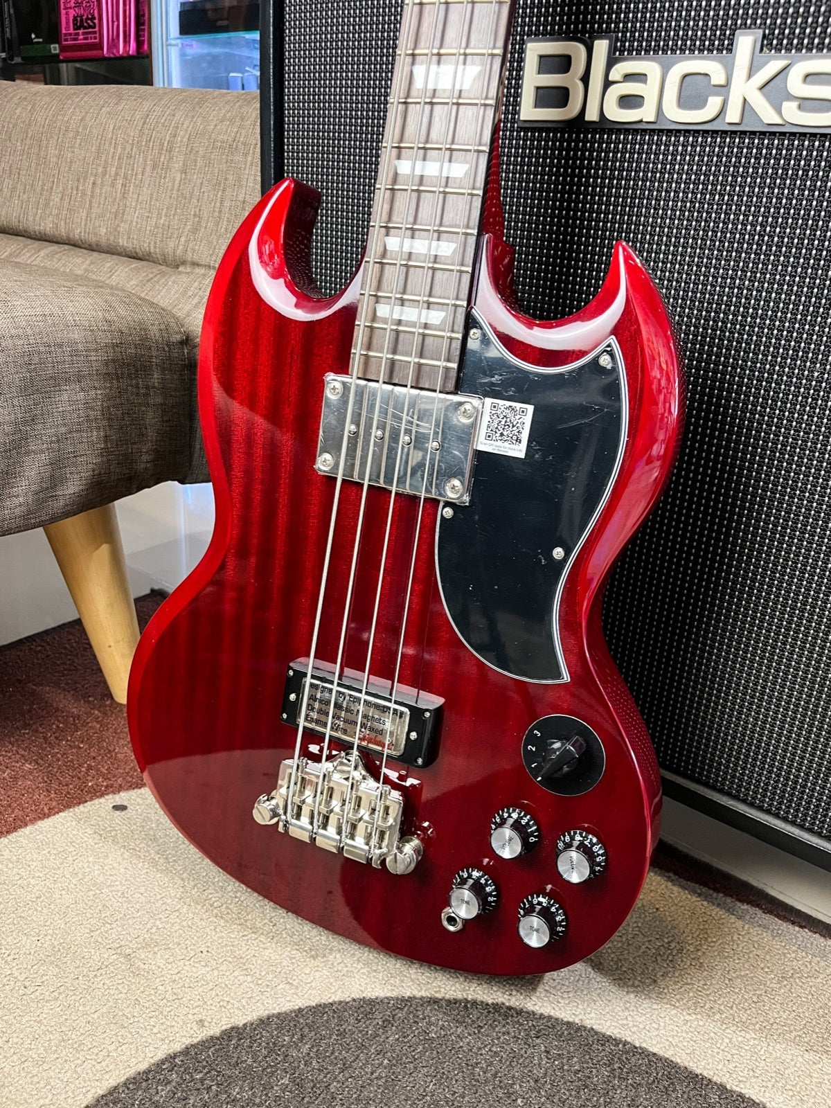 EPIPHONE EB DOUBLE PICK UP CHERRY RED