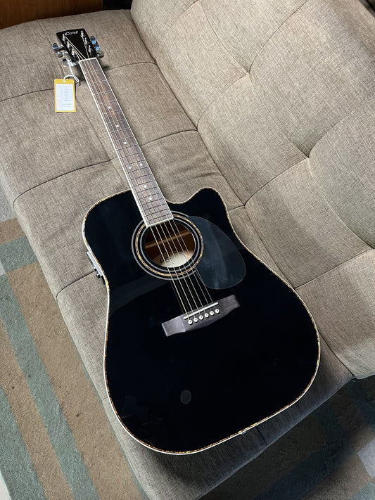 CORT E/ACOUSTIC GUITAR W/EQ (+/+BAG) AD-880CE-BK