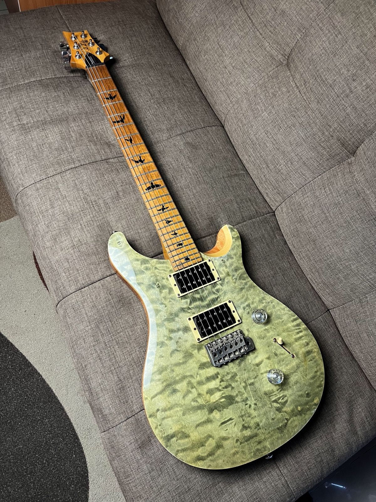 PRS SE Custom 24 Roasted Maple Trampas Green