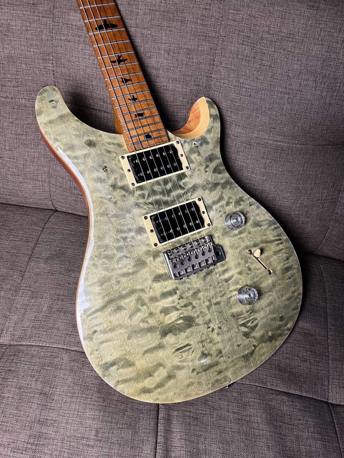 PRS SE Custom 24 Roasted Maple Trampas Green