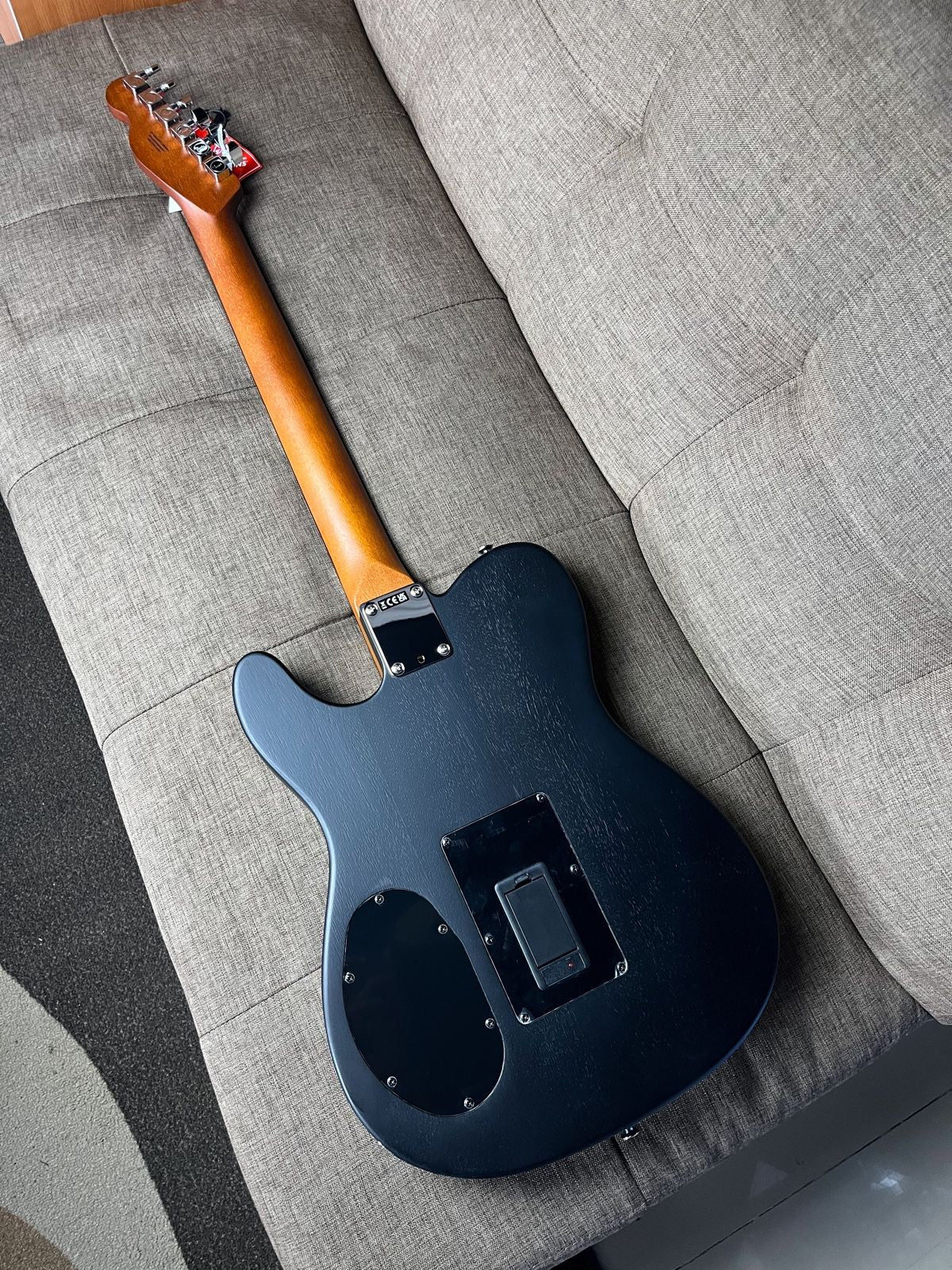 Fender Acoustasonic Standard Telecaster Electric Guitar, RW FB, Black