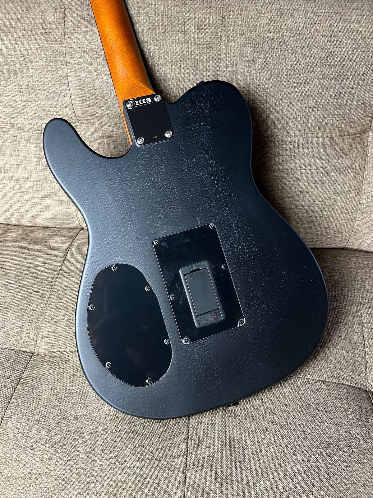 Fender Acoustasonic Standard Telecaster Electric Guitar, RW FB, Black