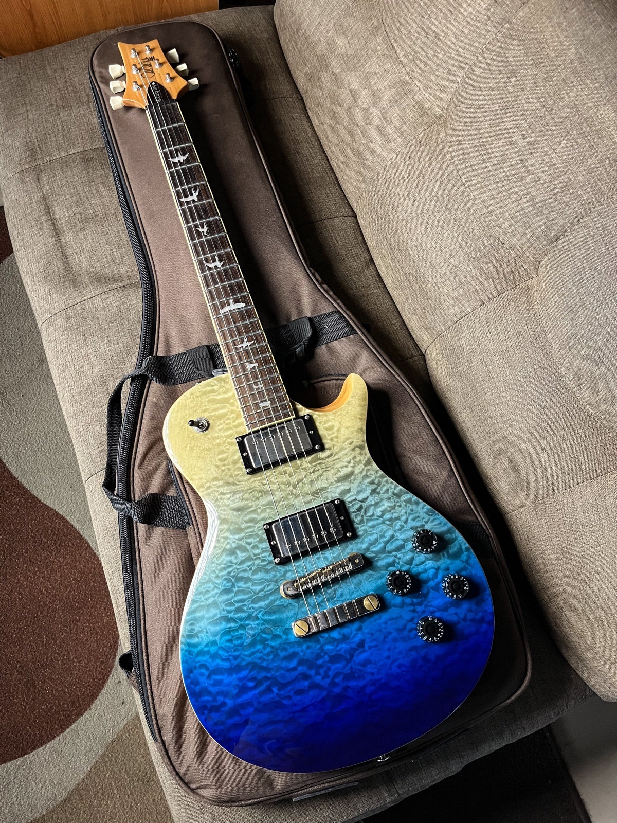 PRS SE 594 Quilt Limited Edition Singlecut in Blue Fade