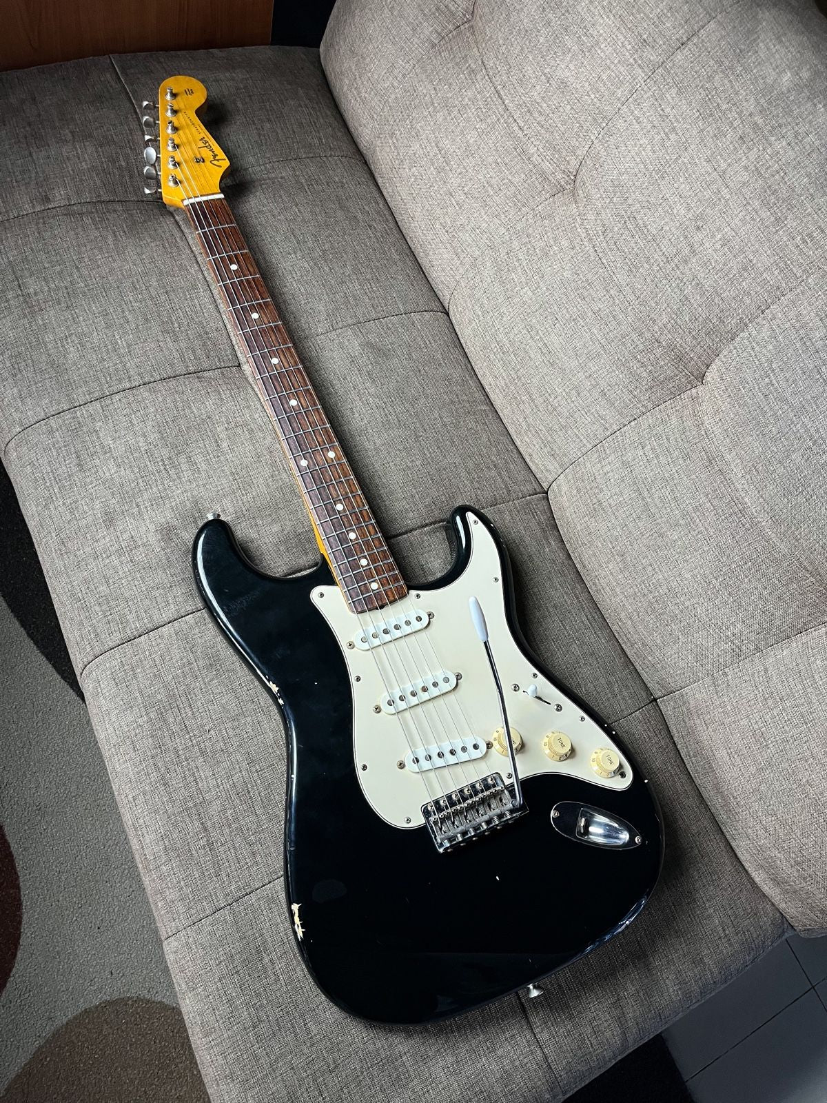 Fender stratocaster st 62 tx black relic Japan