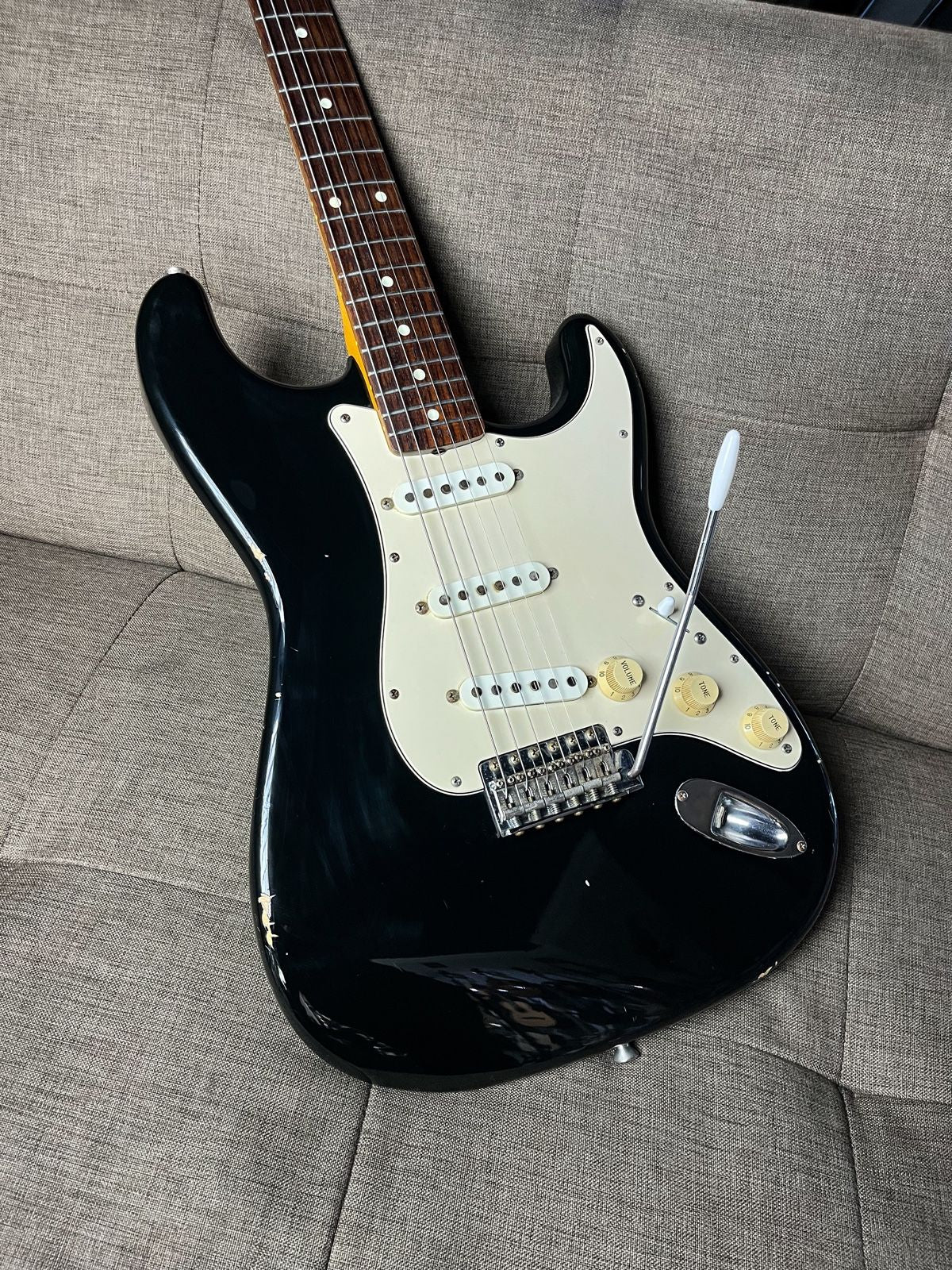 Fender stratocaster st 62 tx black relic Japan