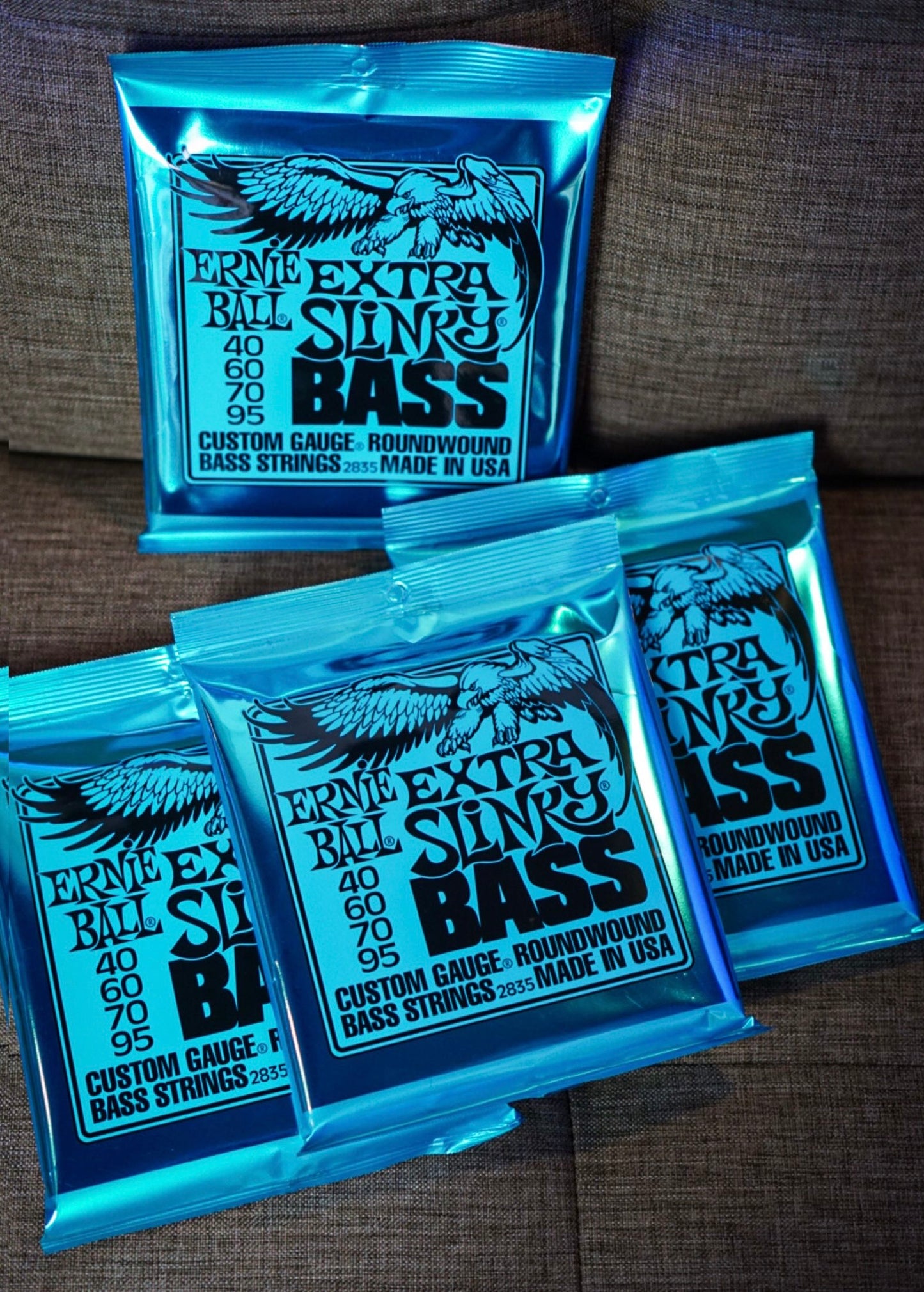 Senar Ernie Ball Extra Slinky Nickel Wound Electric Bass Strings 40-95