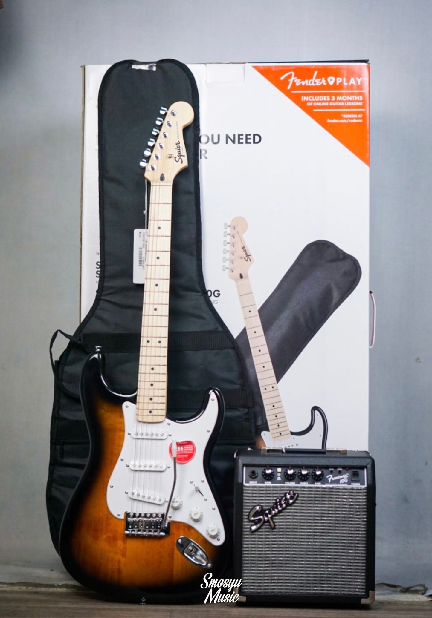 Squier Sonic Stratocaster Pack Maple FB 10G 230V EU 2 Color Sunburst