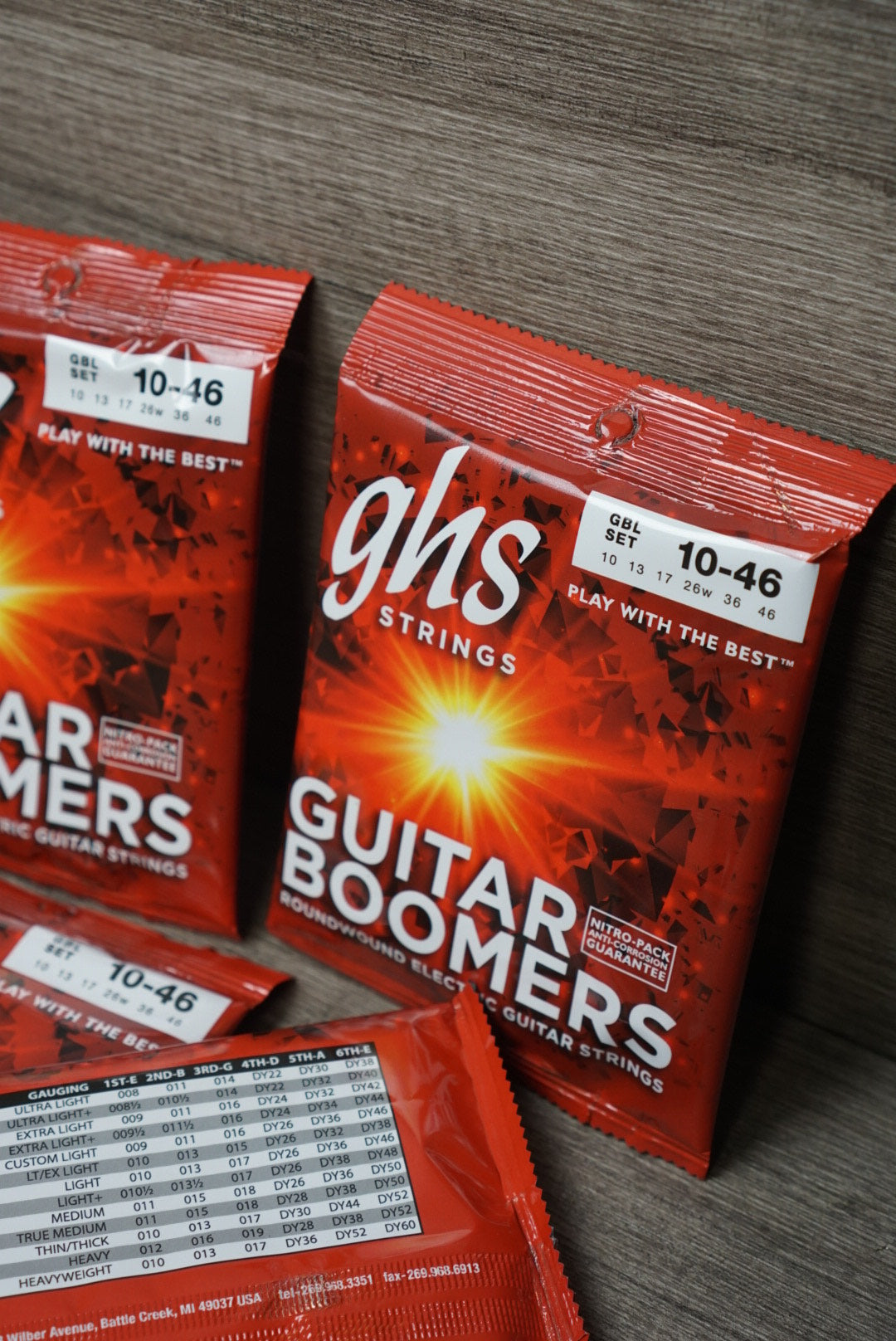 SENAR GHS BOOMERS ELECTRIC GUITAR STRINGS LIGHT 10-46