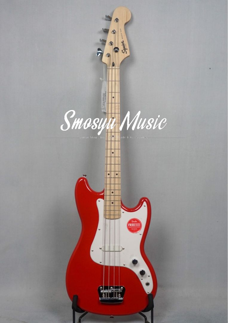 Squier Bronco 4 String Bass Maple FB Torino Red