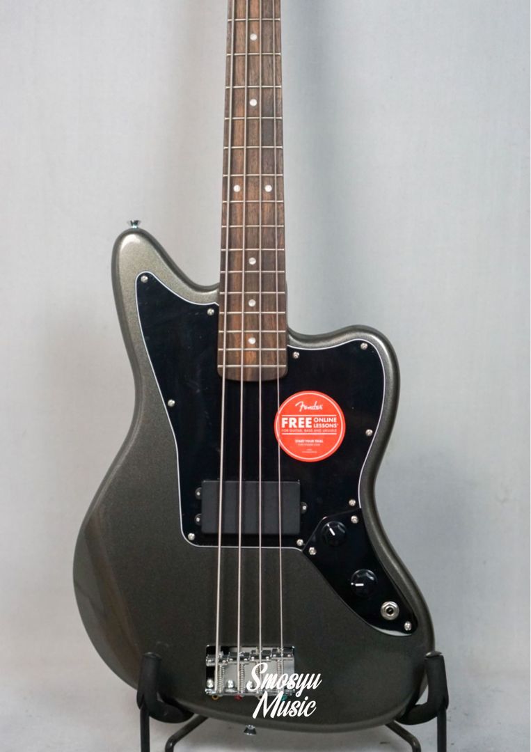 Squier Affinity Series Jaguar Bass Laurel FB Charcoal Frost Metallic