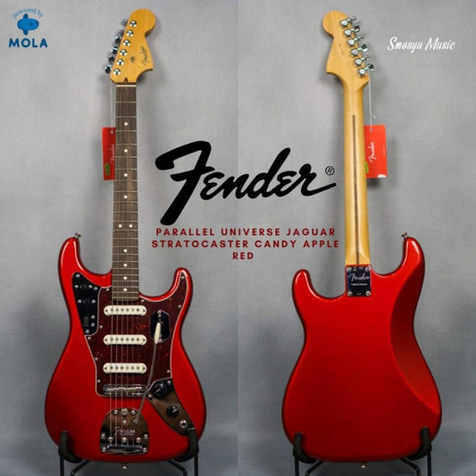 Fender Limited Edt Parallel Universe Jaguar Strat RWFB Candy Red