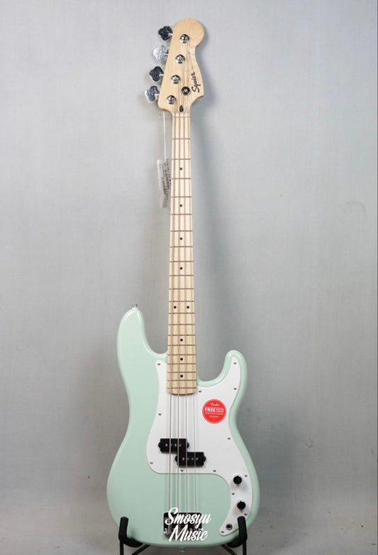 Squier FSR Sonic Precision Bass White Pickguard Maple FB Surf Green