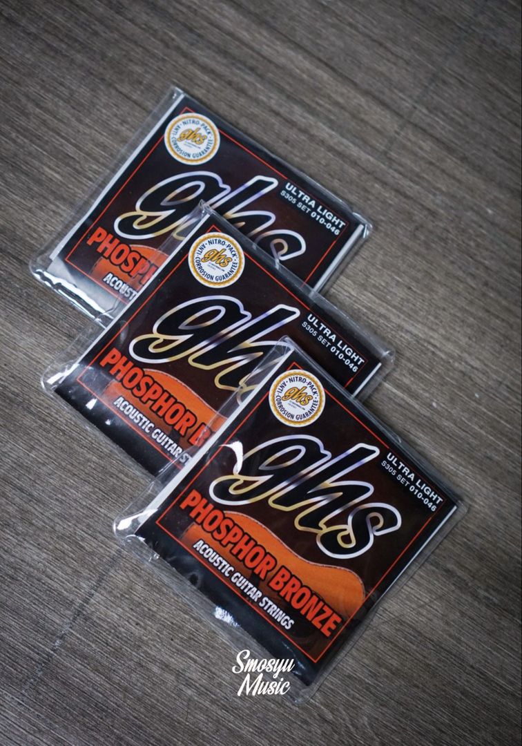 Senar GHS PHOSPHOR BRONZE Acoustic Guitar Strings Ultra Light 10-46 (S305)