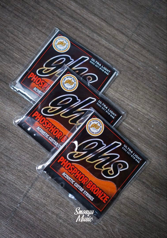 Senar GHS PHOSPHOR BRONZE Acoustic Guitar Strings Ultra Light 10-46 (S305)