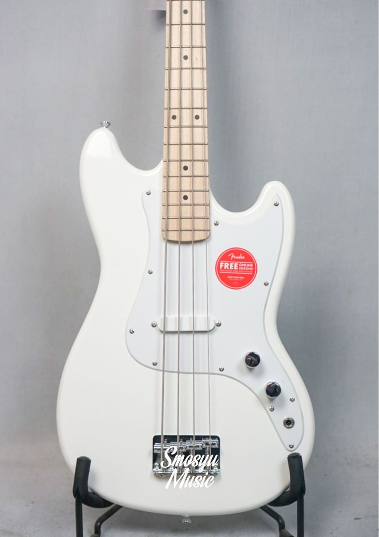 Squier Sonic Bronco Bass White/Pickguard Maple FB Arctic White