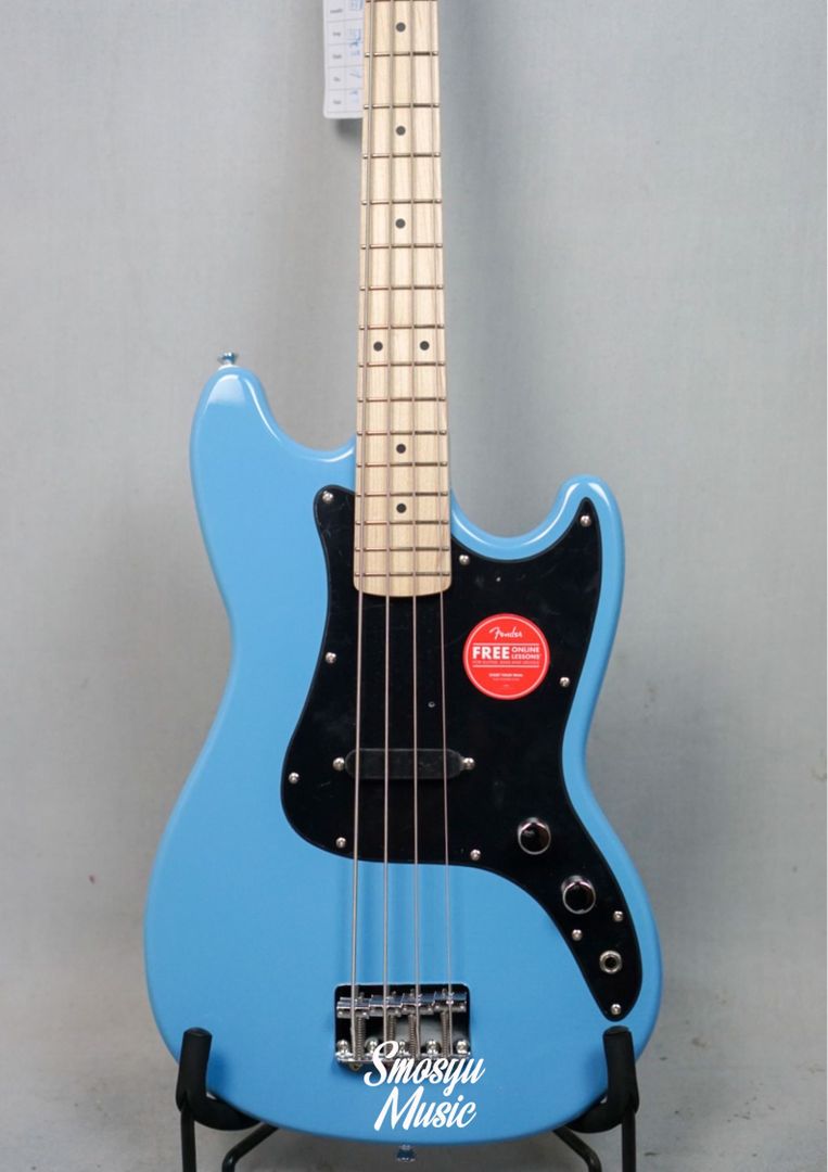 Squier FSR Sonic Bronco Bass Black Pickguard California Blue