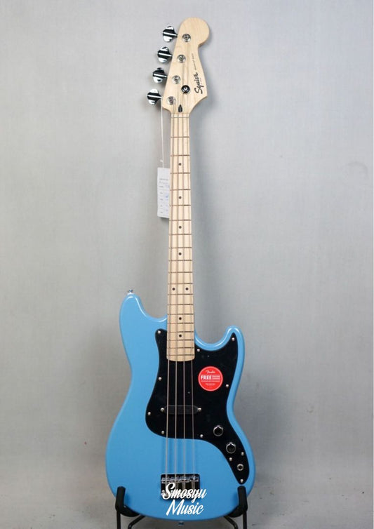 Squier FSR Sonic Bronco Bass Black Pickguard California Blue