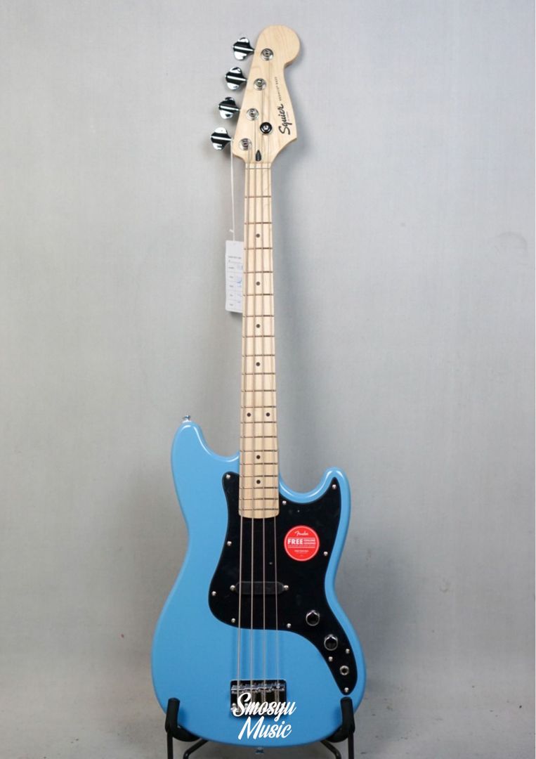 Squier FSR Sonic Bronco Bass Black Pickguard California Blue