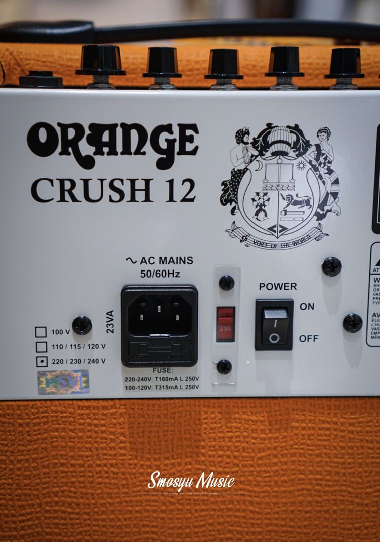 Ampli Orange Crush 12 Single Channel Solid State Crush 1X6 Combo With Cabsim Headphone Out 12W
