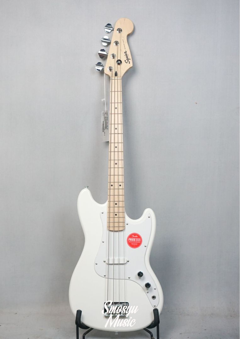 Squier Sonic Bronco Bass White Pickguard Maple FB Arctic White squier-sonic-bronco-bass-white-pickguard-maple-fb-arctic-white