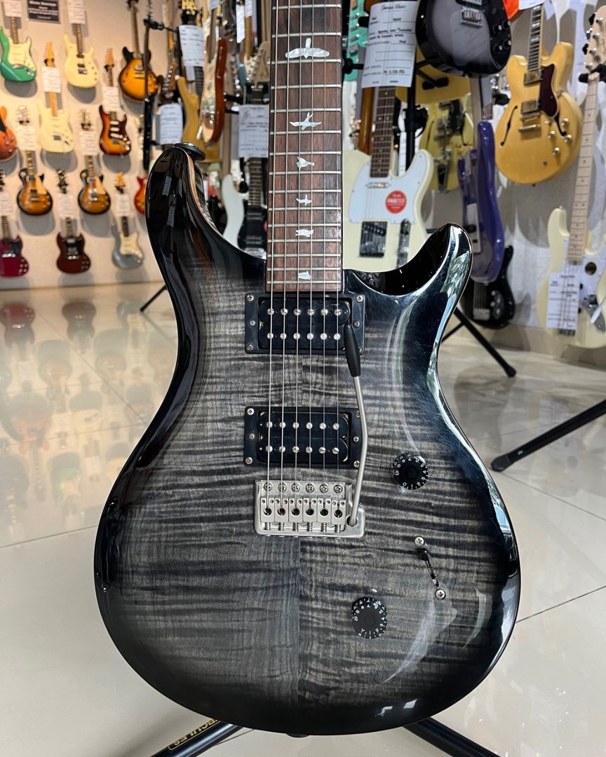 PRS SE Custom 24 Charcoal Fade Flame Maple