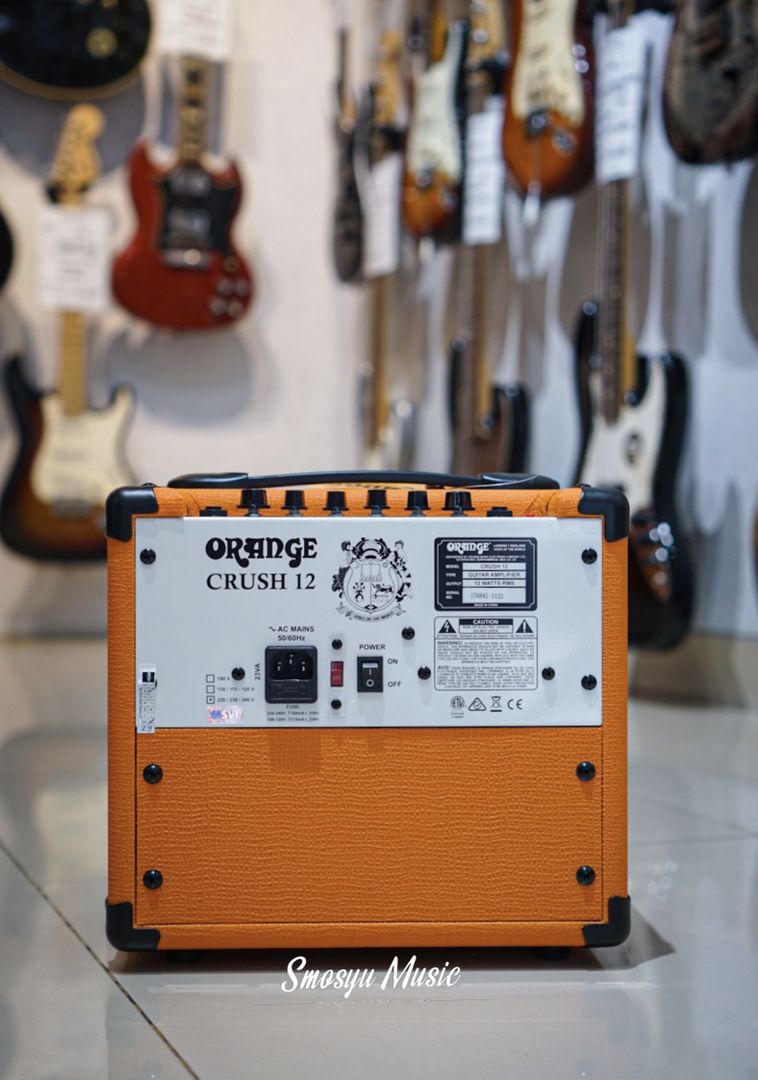 Ampli Orange Crush 12 Single Channel Solid State Crush 1X6 Combo With Cabsim Headphone Out 12W
